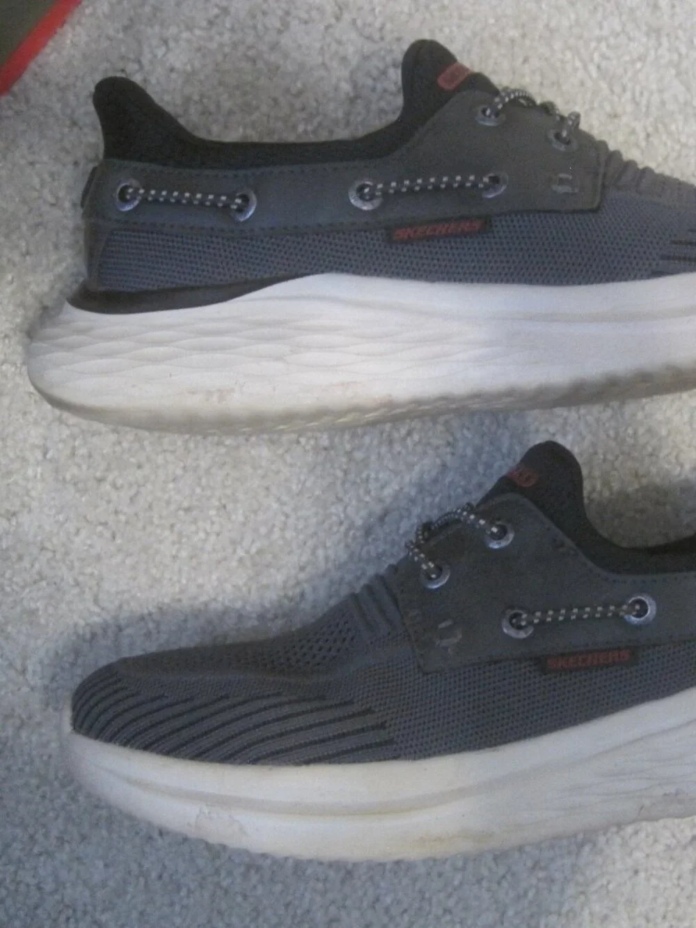 SKECHERS MEN'S LAWSON SLIP-INS CHARCOAL GRAY SNEAKER BOAT SHOES 8.5 $89.99